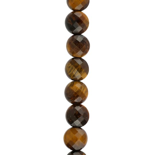 Yellow Tigereye Faceted Coin Beads by Bead Landing™
